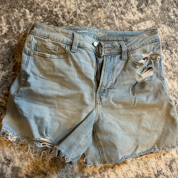 Old Navy Women's Ripped Jean Shorts - Light Blue - Picture 1 of 3